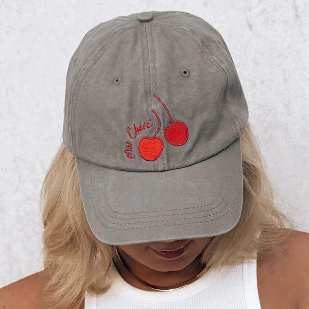 BEGINNING BOUTIQUE MA CHERI BLACK WASHED CAP- NWT